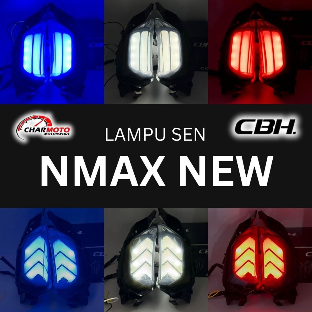 Yamaha Nmax New Old PNP CBH Original Running Turn Signal Lights Wuming Model White Blue Arrow Line