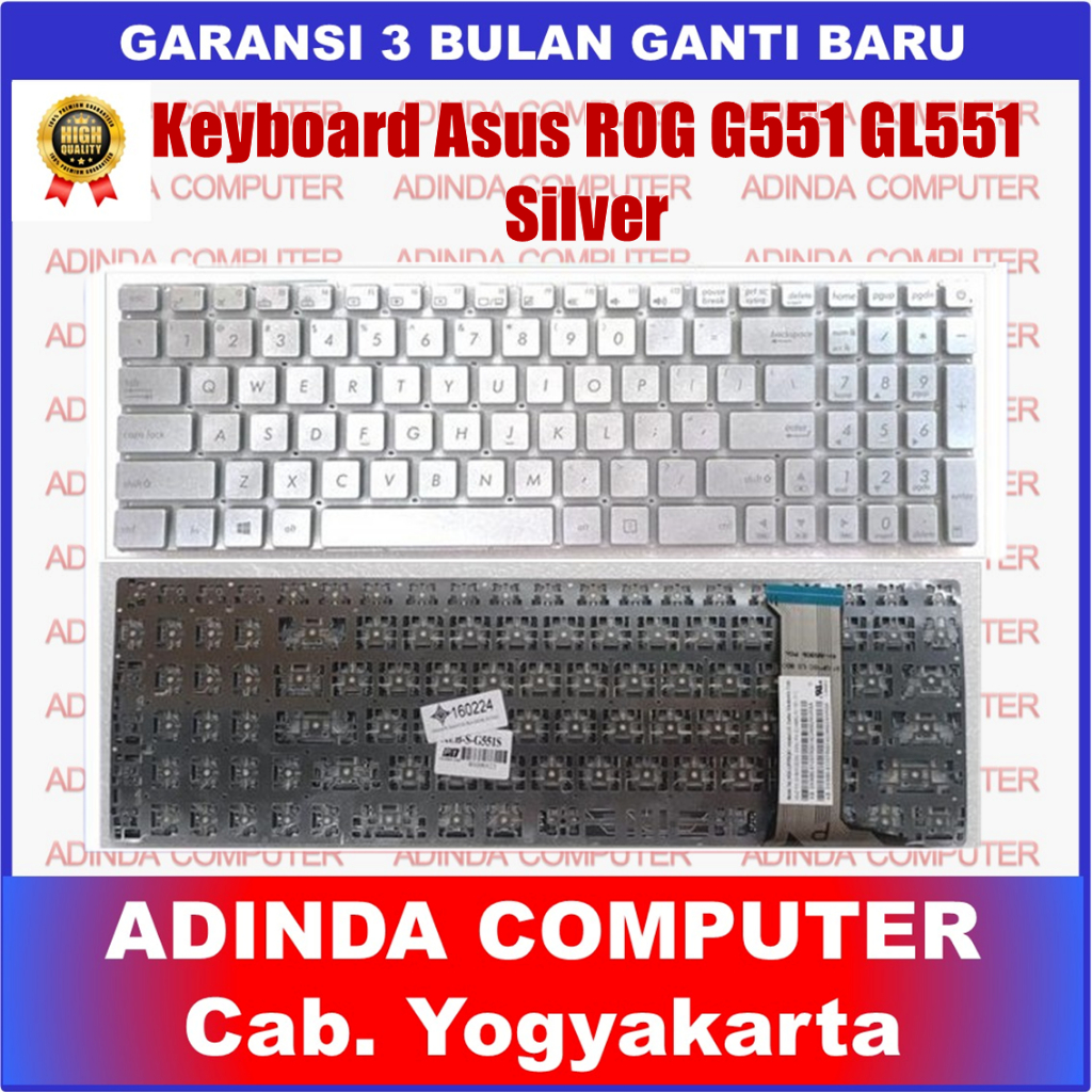 Asus ROG G551 G551J G551JK G551JM N551 N552 N552J N751 N752 ZX50 FZ50JX เงินไม่มีคีย์บอร์ดแบ็คไลท์