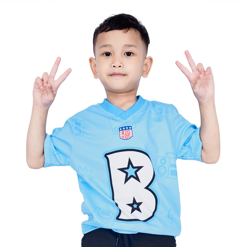 RZQKIDS / Alfabet B / Baju Jersey anak / NFL / Baseball / MLB / 1 -10 Tahun