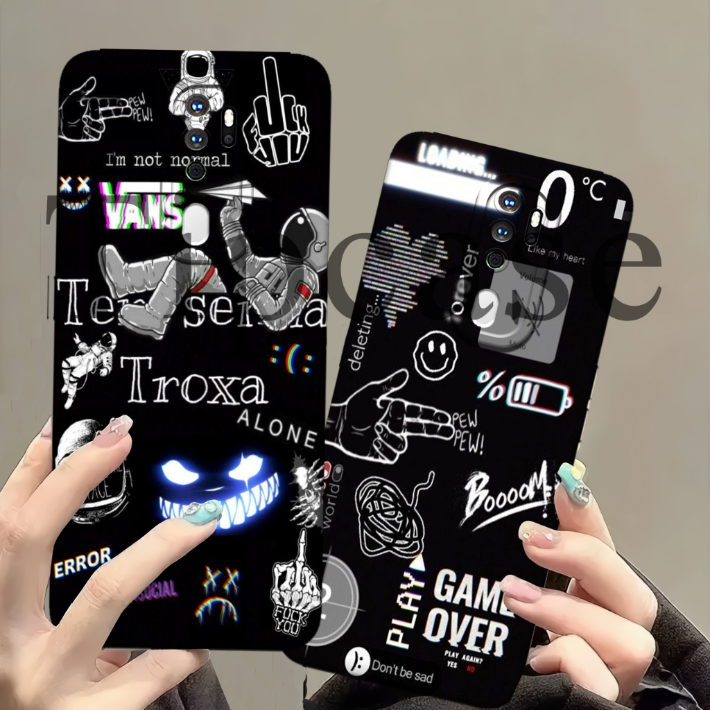 Softcase Oppo A5 2020/A9 2020 Case Procamera ยางยืดหยุ่นบทคัดย่อ Motif Cool Guys