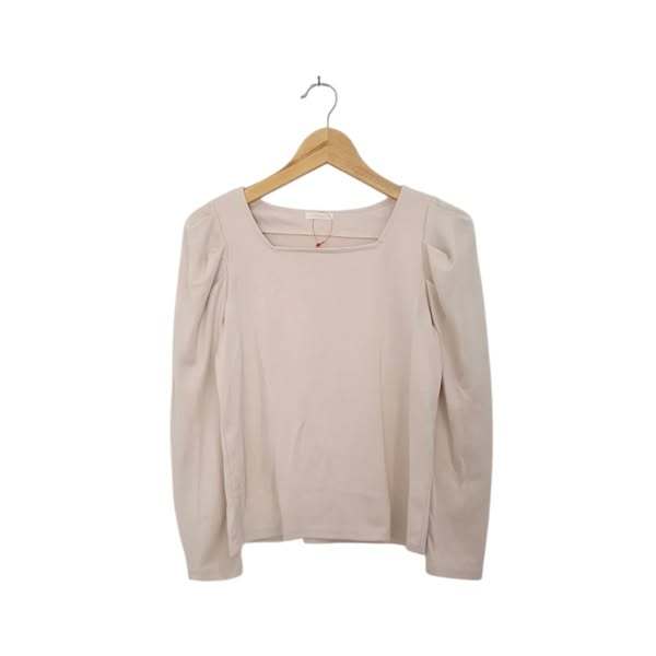 เสื้อสเวตเตอร์ไหล่ครีมพอง (CODE: B79-12)