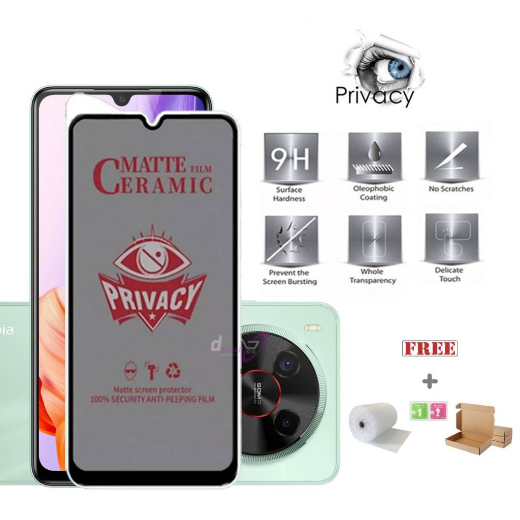 Matte Spy ZTE nubia V70 Max V70 Design V70 V60 Design V60 Anti-Scratch Ceramic Privacy Full Cover