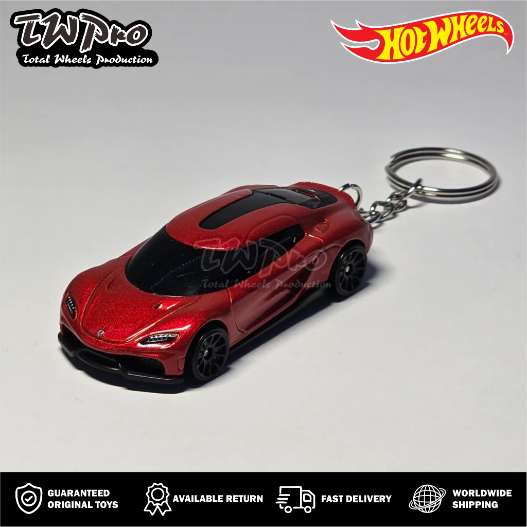 GANTUNGAN MERAH HOT WHEELS KEYCHAIN Koenigsegg Gemera - แดง - พวงกุญแจ - พวงกุญแจ - CUSTOM - TOTAL W