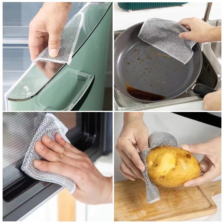 WIRE CLOTH Scrubber/น้ํายาขจัดคราบผ้าครัว/ลวดทําความสะอาดอเนกประสงค์