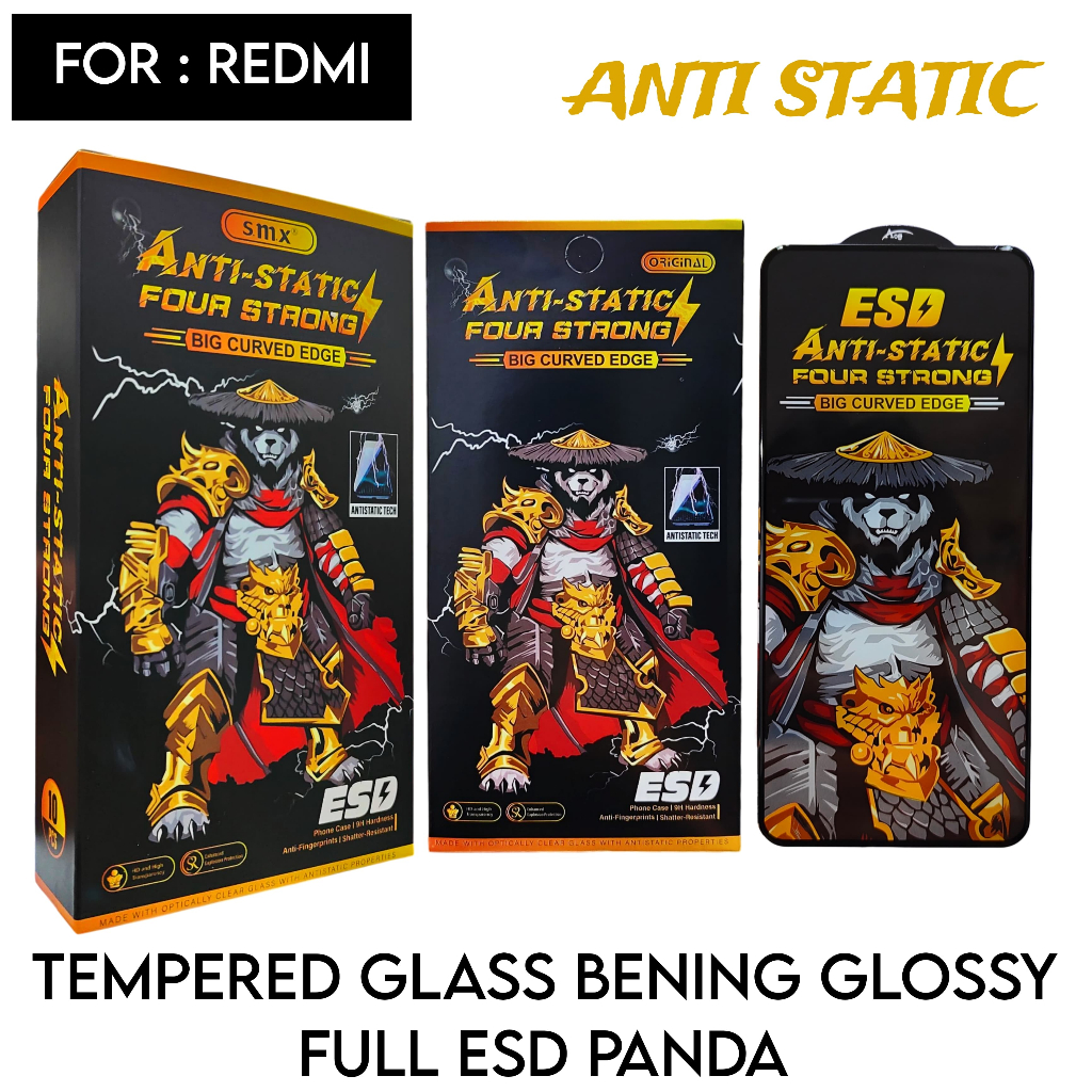 TEMPERED GLASS REDMI เต็มรูปแบบ ESD ANTI STATIC สําหรับ REDMI 9 9A RD 9C RD 10C RD 12C RD 13 RD 13C 