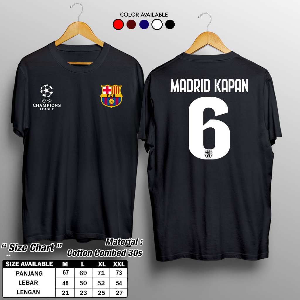 เสื้อยืด FC Barcelona Madrid เสื้อยืด Totaledan Champions - เสื้อยืด