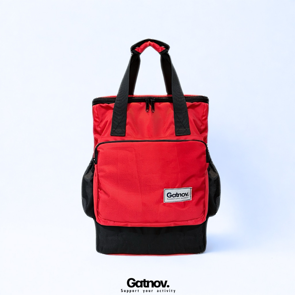 MERAH GATNOV TBM - Tote Bag 2in1 Red Travel Backpack