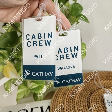 GEANENANG BAG TAG FLIGHT ATTENDANT/CABIN CREW/AIRPLANE/BREAKING TAG KEKINIAN / BAG TAG INITIAL / BAG