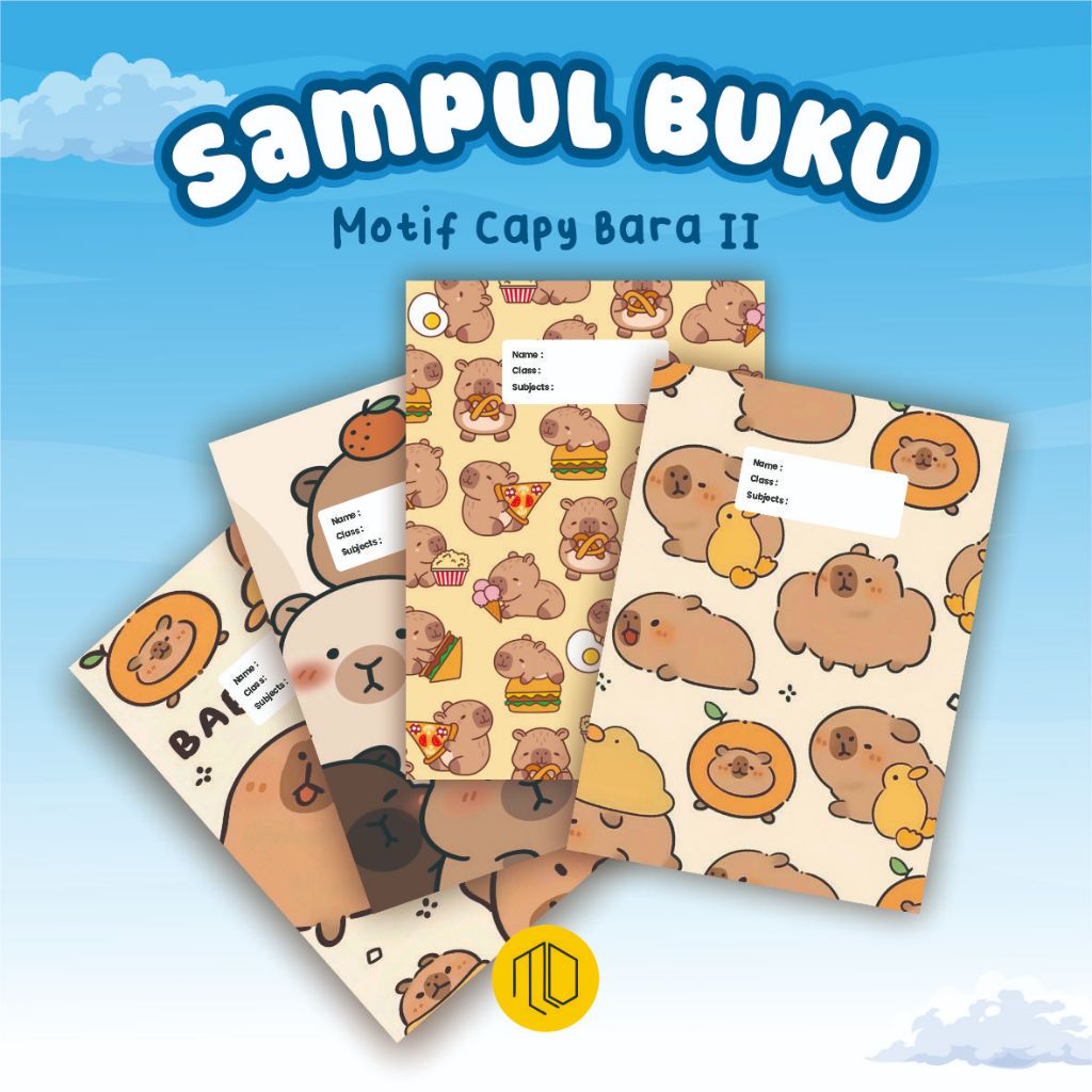 Aesthetic Book Cover Contents 10 ชิ้น / Capibara Motif Book Cover 2 / Aesthetic Book Cover / Custom 
