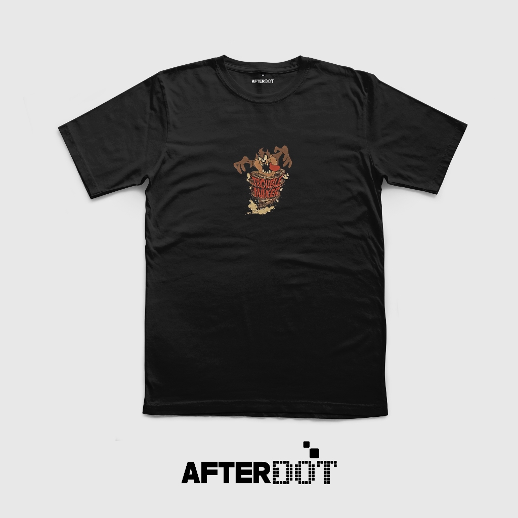 Afterdot เสื้อยืด Pixel Art การ์ตูน Looney Tones Tazmanian Devil- เสื้อยืด/ Tees Retro 90s ผู้ชายผู้