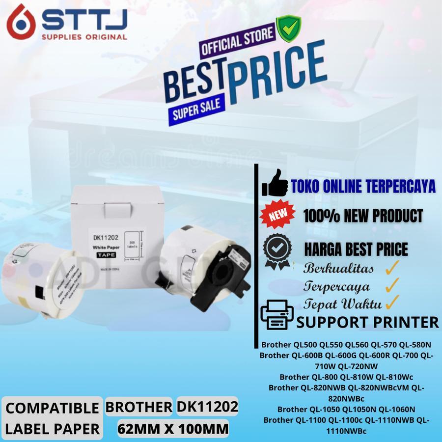 COMPATIBLE LABEL PAPER BROTHER DK-11202 DK11202 - 62MM X 100MM