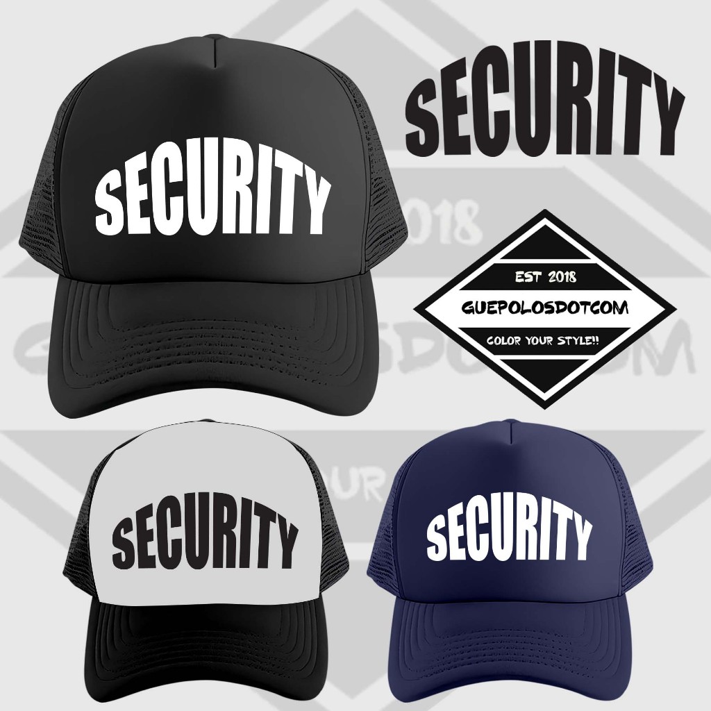 SECURITY TRUCKER NET HAT - หมวกตาข่าย SECURITY - หมวกตาข่ายสุดเก๋ - GUEPOLOSDOTCOM