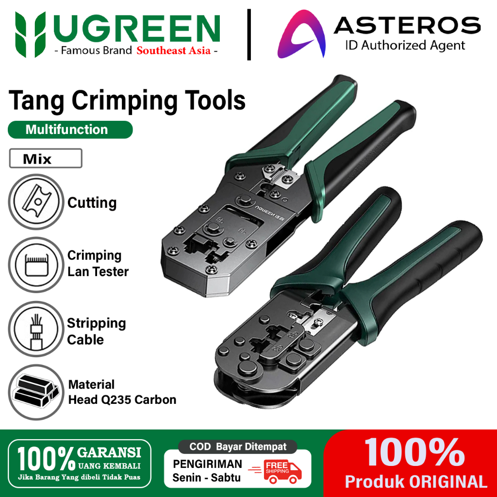 UGREEN Crimping TOOL RJ45 RJ11 Lan Network Cable 6P 8P, LAN Cable Cutting Tool
