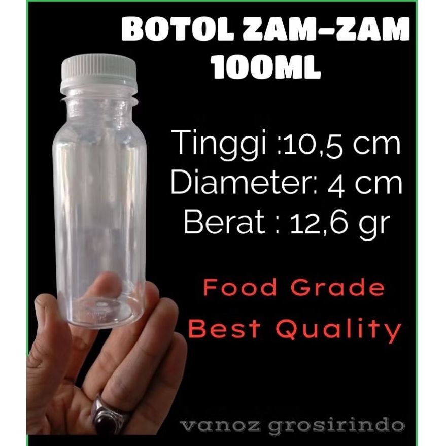 ZAM-ZAM BOTTLE 100ML / ขวดเยลลี่ 100ML / ขวดพลาสติก 100ML