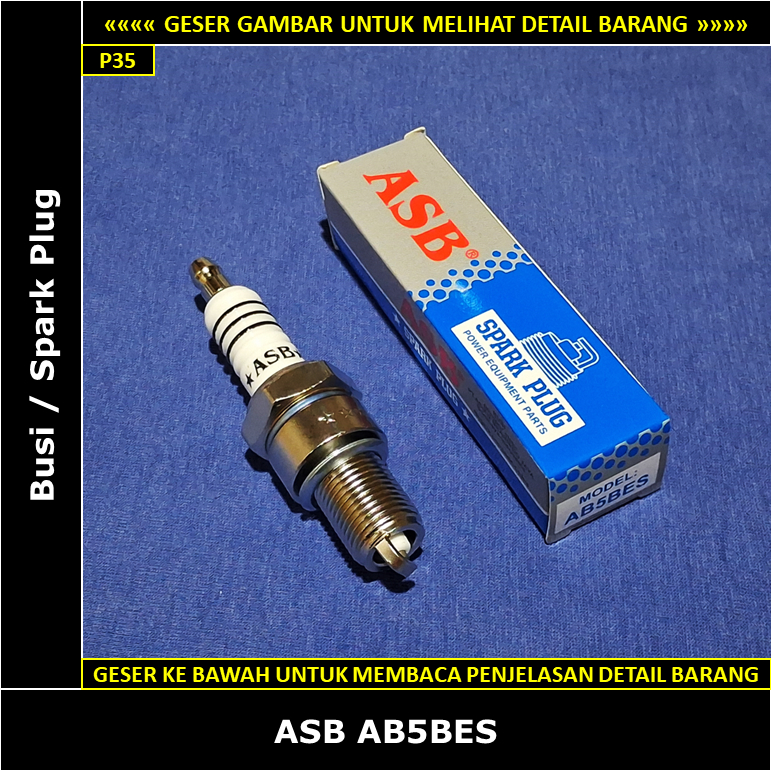 หัวเทียน Ford Telstar AR / AS / TX5 / Gia 1600 cc 1982-1987 ASB AB5BES (W16EX-U / BP5ES / BP5EY)