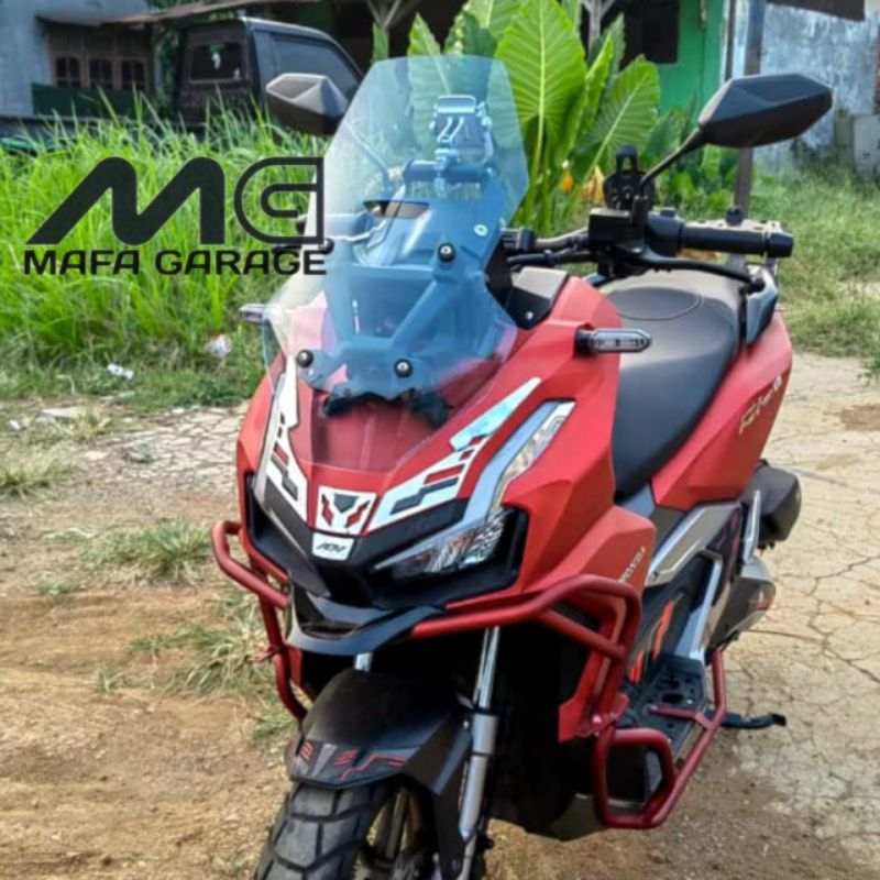 Mafa กระบังหน้าโรงรถ Honda ADV 150 ADV 160 หนา 3 มม. สูง 57 ซม. หน้าจอลม ADV150 ADV160. กระจกบังลม A