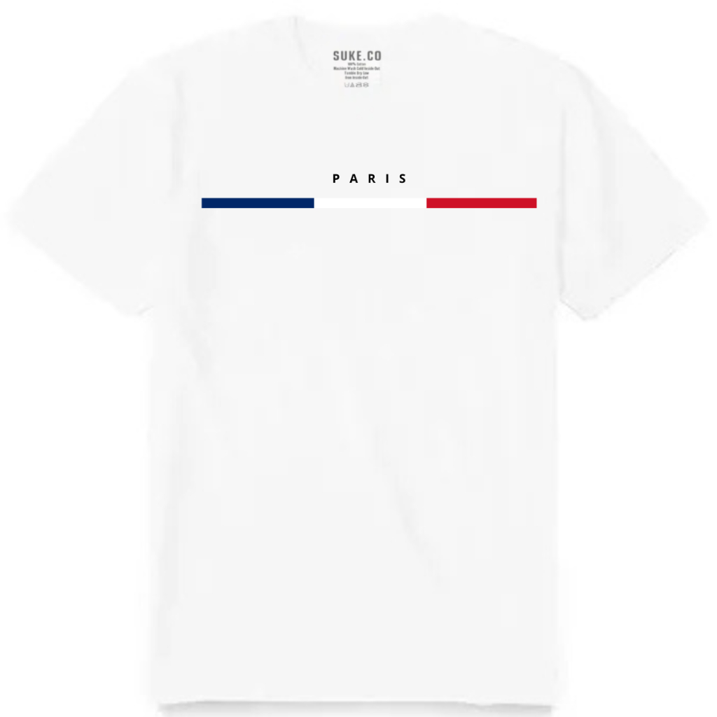 Blackwoods 1989 Mens Paris T-Shirt with Elegant White Graphic Logo