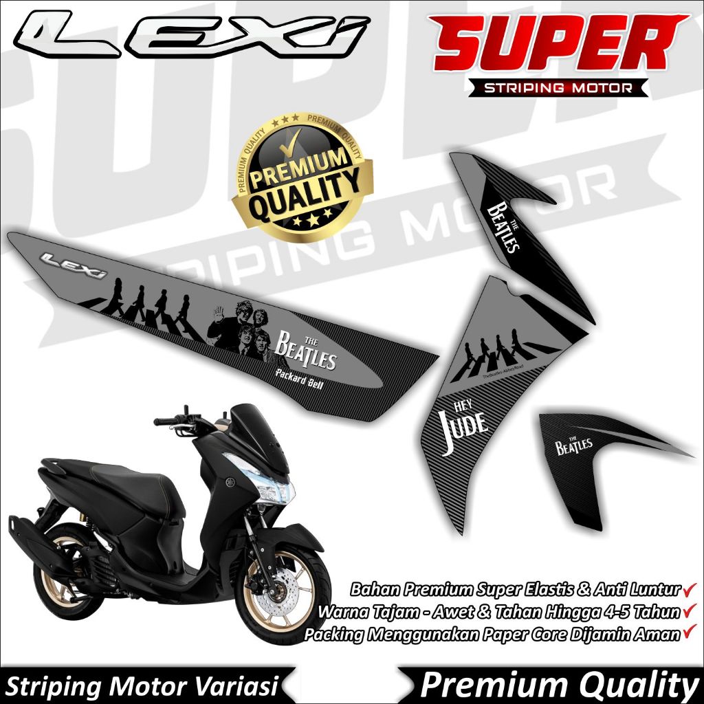 Cool Anti-Fade LEXI สติกเกอร์ LEXI 125 Striping Yamaha LEXI 125 The Beatle