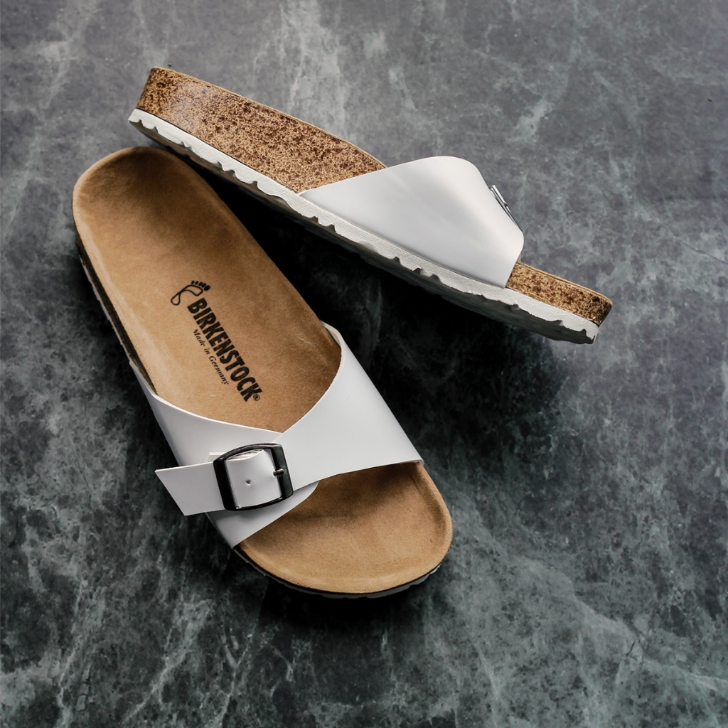 Birken Flip fitflop Sandals รองเท้าแตะมาตรฐานสีขาว Madrid สําหรับผู้หญิง
