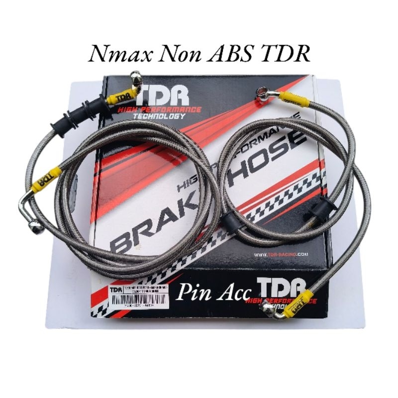 Nmax Non Abs สายสายเบรค/ชุดด้านหน้าด้านหลัง TDR Racing Carbon selver TDR UK 110 ซม./210 ซม.Pnp Nmax Non ABS