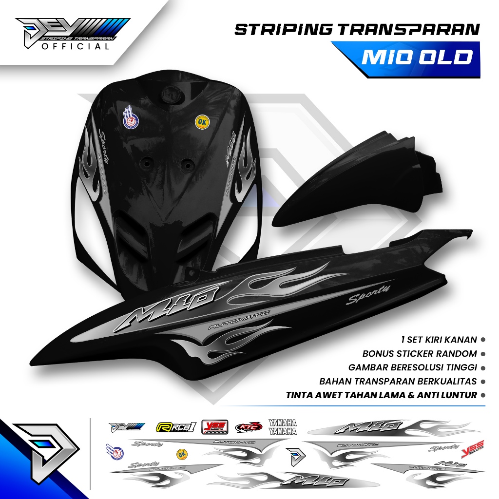 ไฟแถบ MIO SPORTY TRANSPARKENT | มิโอะ เก่า | สติ๊กเกอร์ดีไซน์ใหม่ YAMAHA MIO
