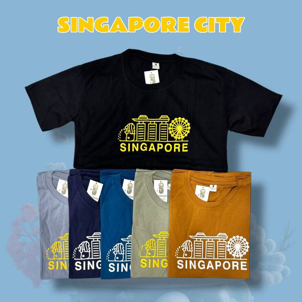 Singapore City เสื้อยืดใหม่ ของที่ระลึก ของที่ระลึกจากสิงคโปร์