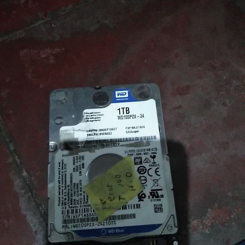 Wd ฮาร์ดดิสก์แล็ปท็อป w10spzx-24 ลงทะเบียนแล้ว