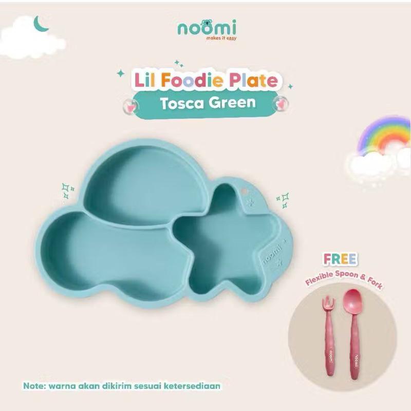 [PRELOVED] ชุด Noomi MPASI, จาน BLW, จานซิลิโคน, ช้อนและส้อมซิลิโคน MPASI