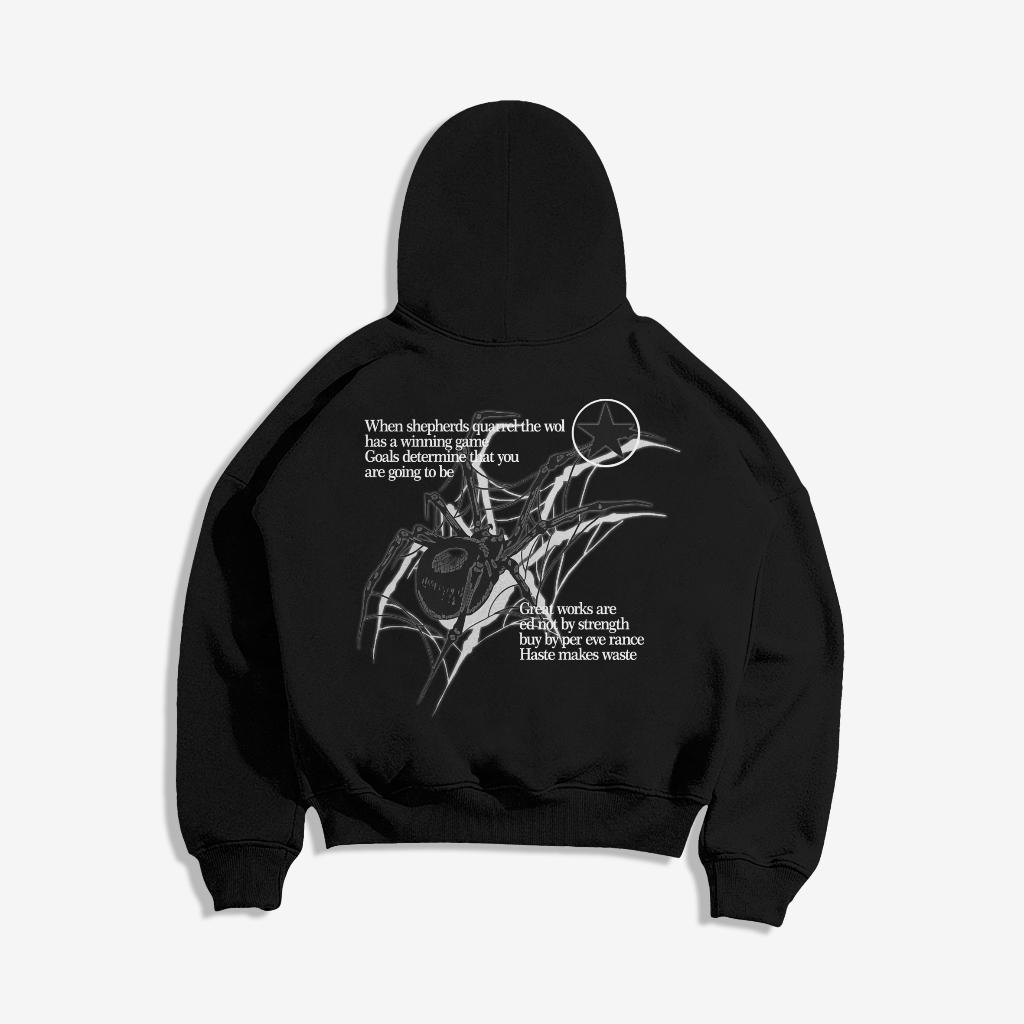 GENENTIL - Stellar Spider Oversize Boxy Hoodie M - XXL (ผู้ชายและผู้หญิง)