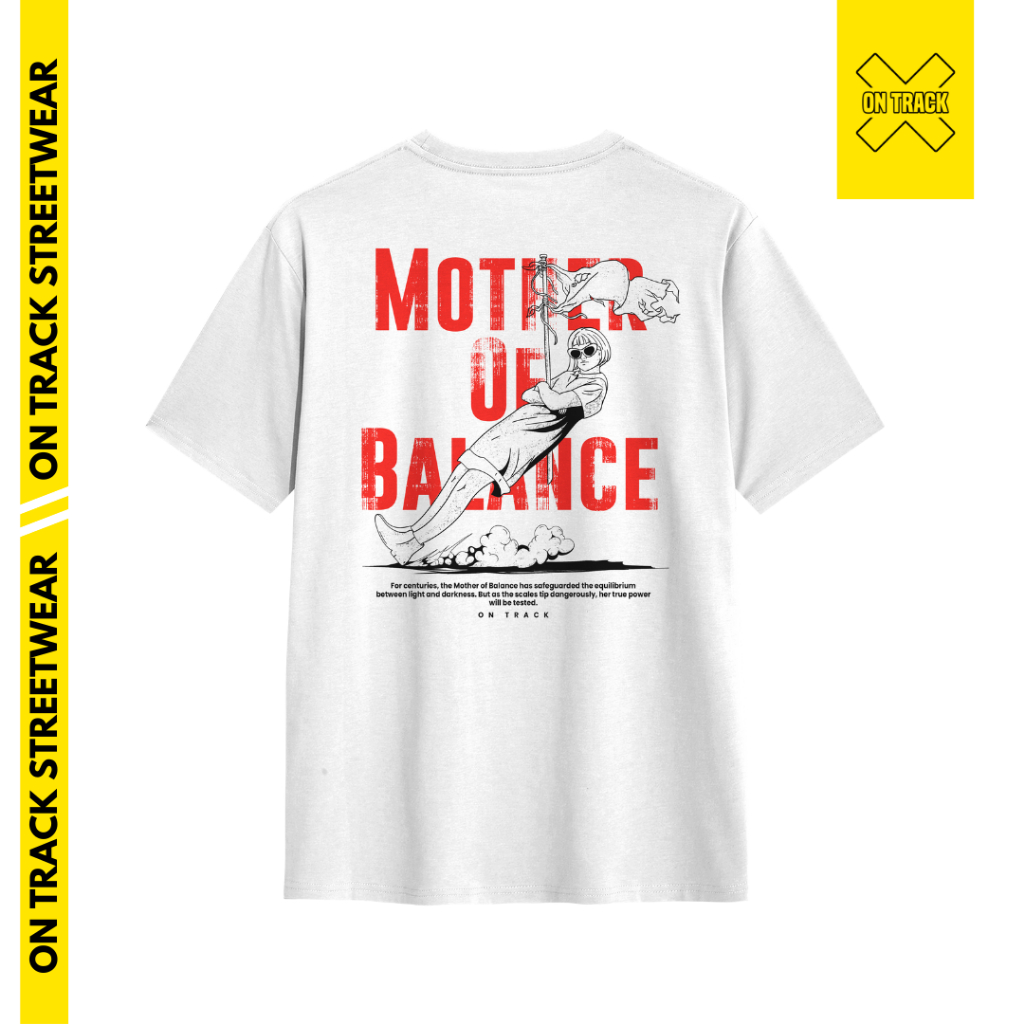 On Track - Mother Of Balance Adult Distro เสื้อยืดสําหรับผู้ชายและผู้หญิง, สีดํา, การพิมพ์หน้าจอ DTF