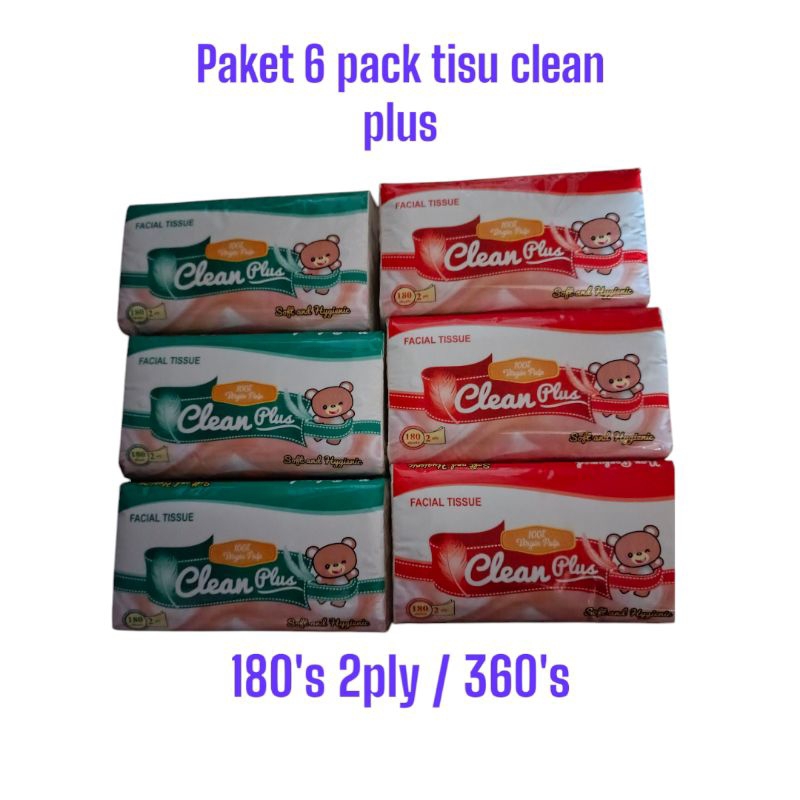 CLEAN PLUS TISSUE PACKAGE (3, 6, 10 แพ็ค) กระดาษทิชชู่