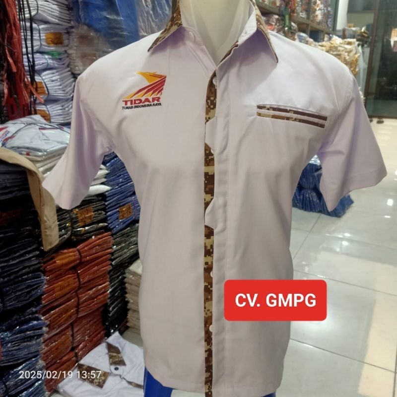 PUTIH KEMEJA NEWEST TIDAR SHIRT (สีขาวล้วนตามสไลเดอร์ 5)