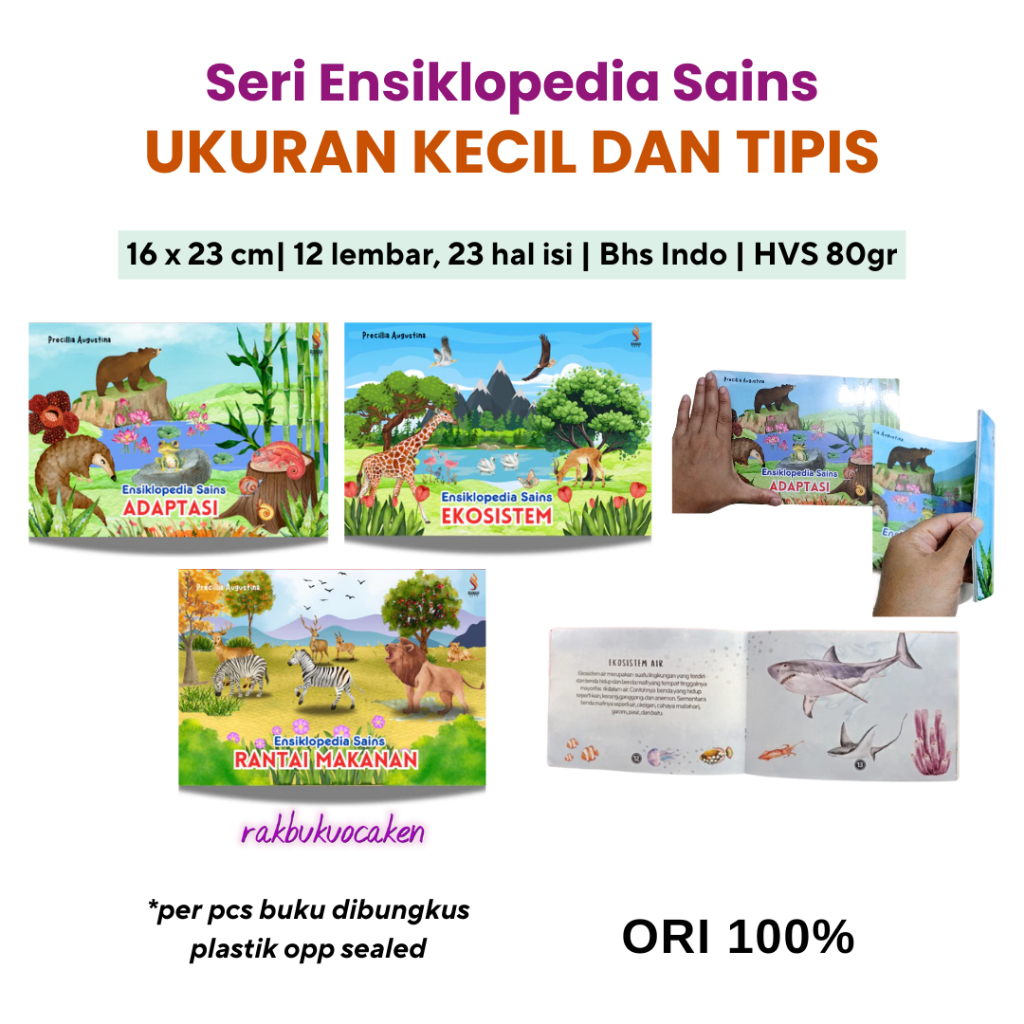 หนังสือเด็ก SCIENCE ENCYCLOPEDIA - ADAPTATION/ECOMICAL,/FOOD CHAIN - BOOK RANGE