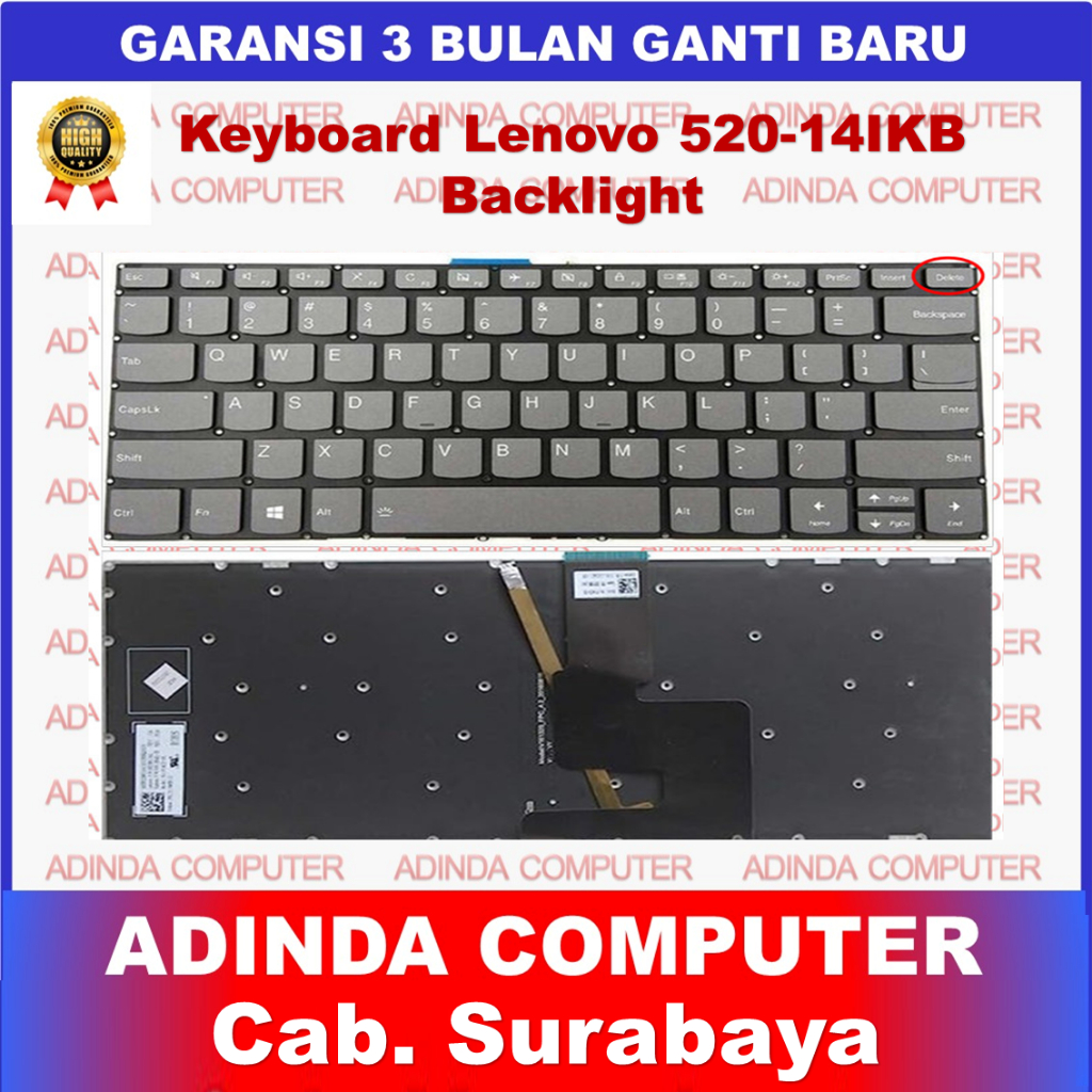 Lenovo 520-14IKB V330-14ISK V130-14IGM V530S-14IKB V130-14IKB V330-14ARR 330C-14 คีย์บอร์ด