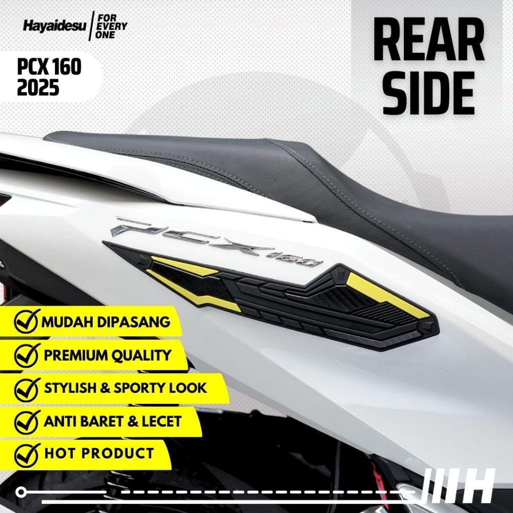 Honda PCX 160 2025 (CBS/ABS/RoadSync) อุปกรณ์ป้องกันตัวถังรถจักรยานยนต์ฝาหลังด้านข้าง HAYAIDESU (ขวาและซ้าย)