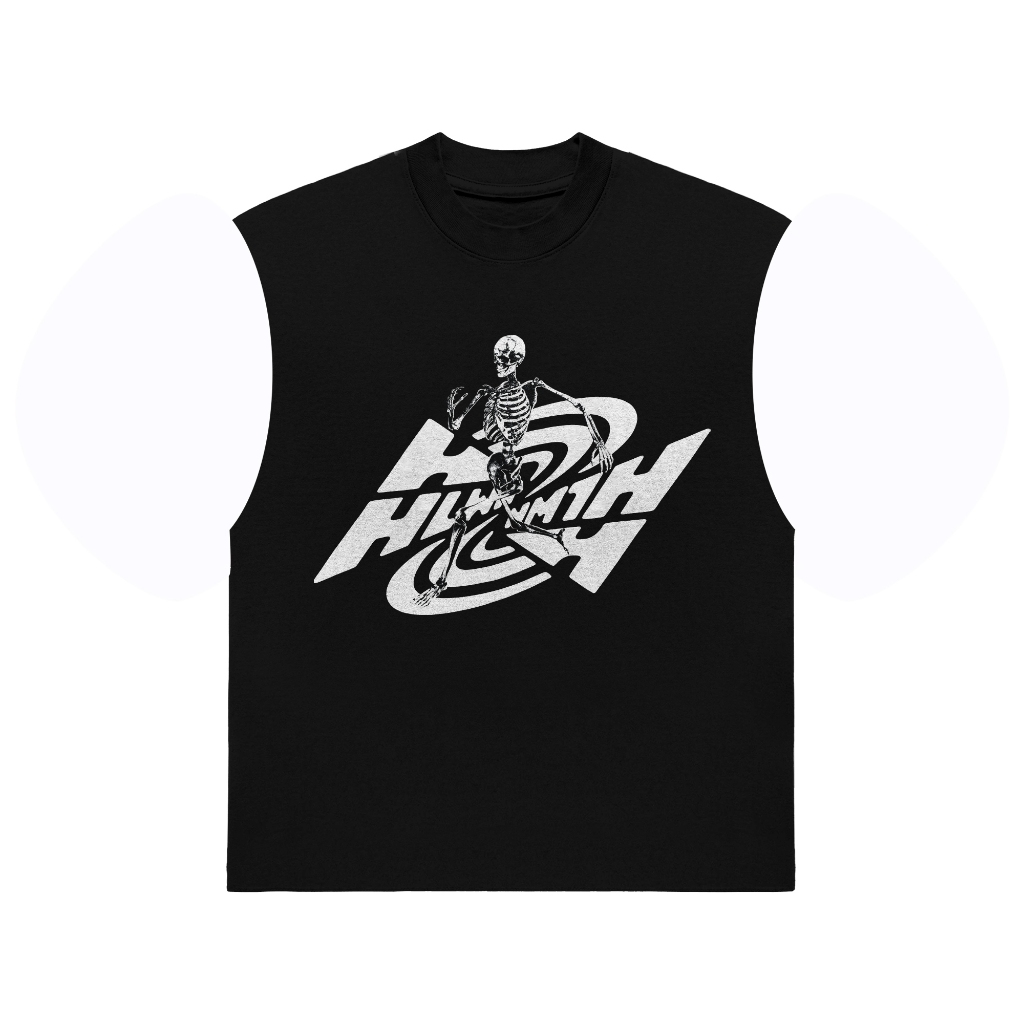 HLWN Running Unisex Boxy Muscle Tee Black - Balletic