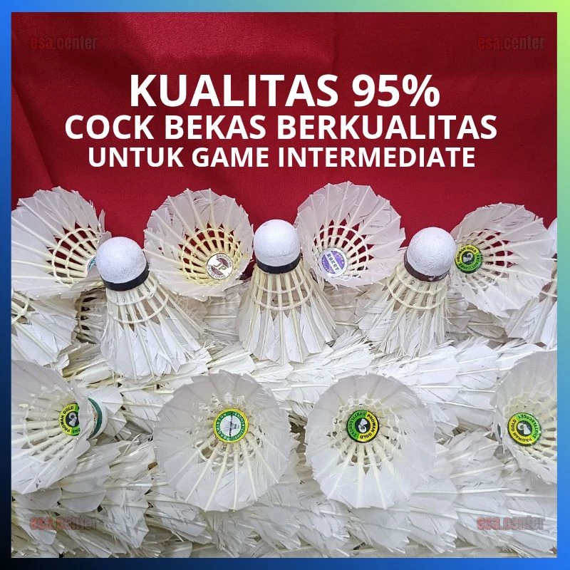 (1 SLOP GRADE A++ / 95% / 12 ชิ้น) USED BADMINTON SHUTTLECOCK GRADE A++ {95%} QUALITY / COCK KOCK KOK COC BRAC CKET PERMETICS รับสินค้า