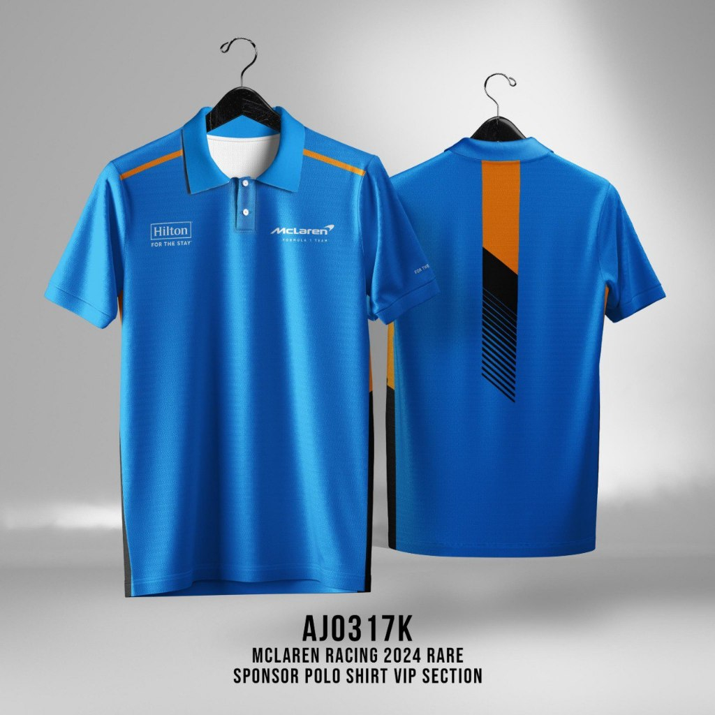 McLaren Racing F1 2024 Jersey Racing Jersey Premium Button Collar AJ0317K