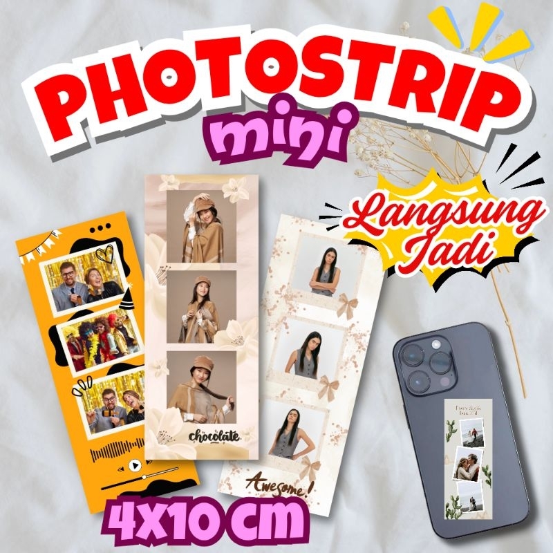 Mini Photostrip Printing 4x10 - Photobooth - โพลารอยด์ - พร้อมที่จะเป็น