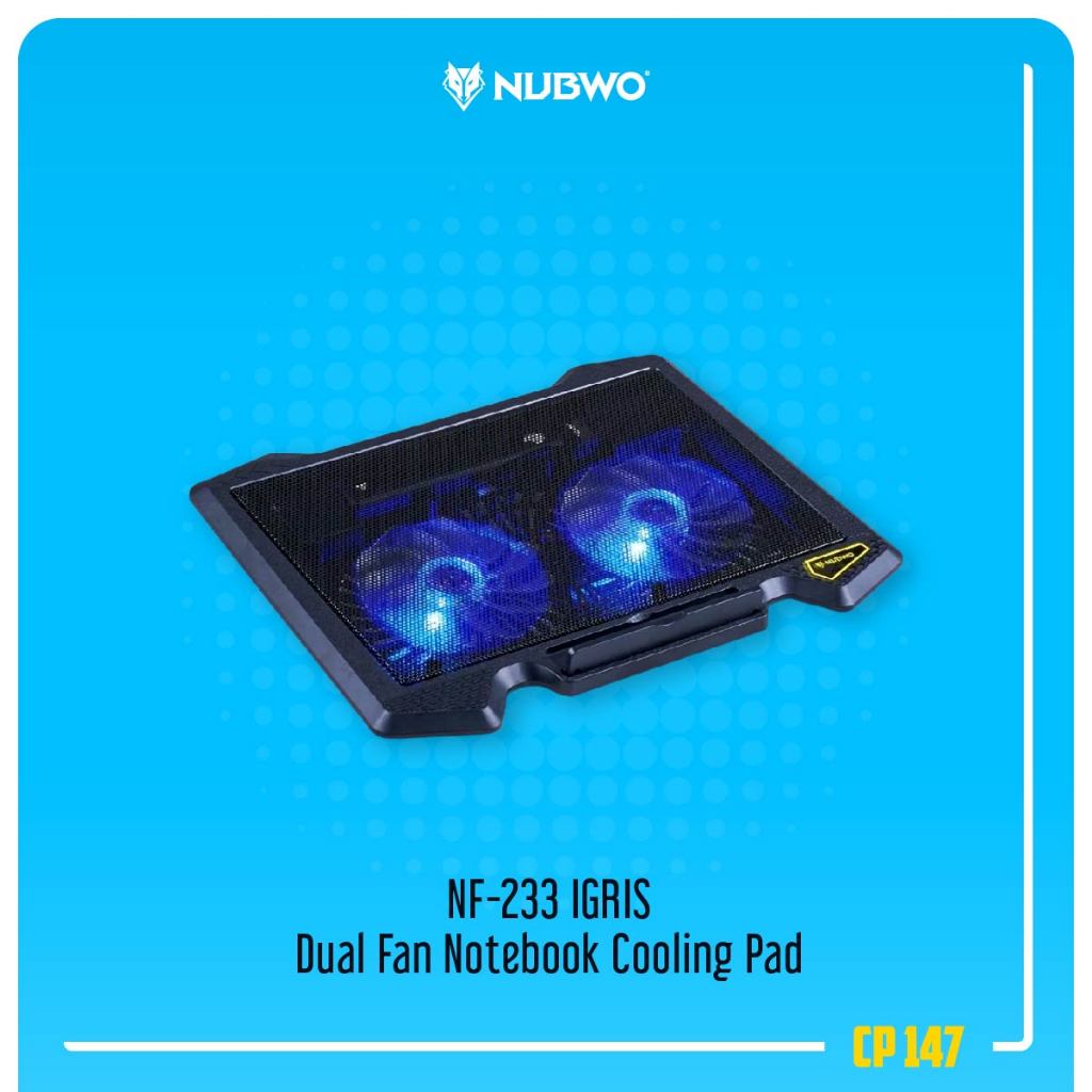 Nuwo NF-233 IGRIS Dual Fan Notebook Cooling Pad Coolpad