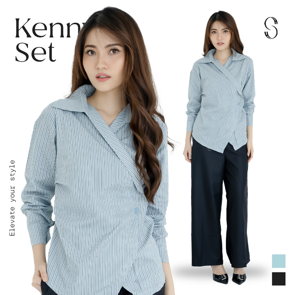 Kemeja Halostylo Kenny ชุดสูทเสื้อเชิ้ตทํางานผู้หญิง