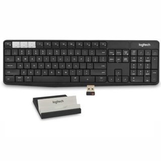 คีย์บอร์ดไร้สาย Logitech K375S บลูทูธพร้อมขาตั้งสีดํา Original K 375S