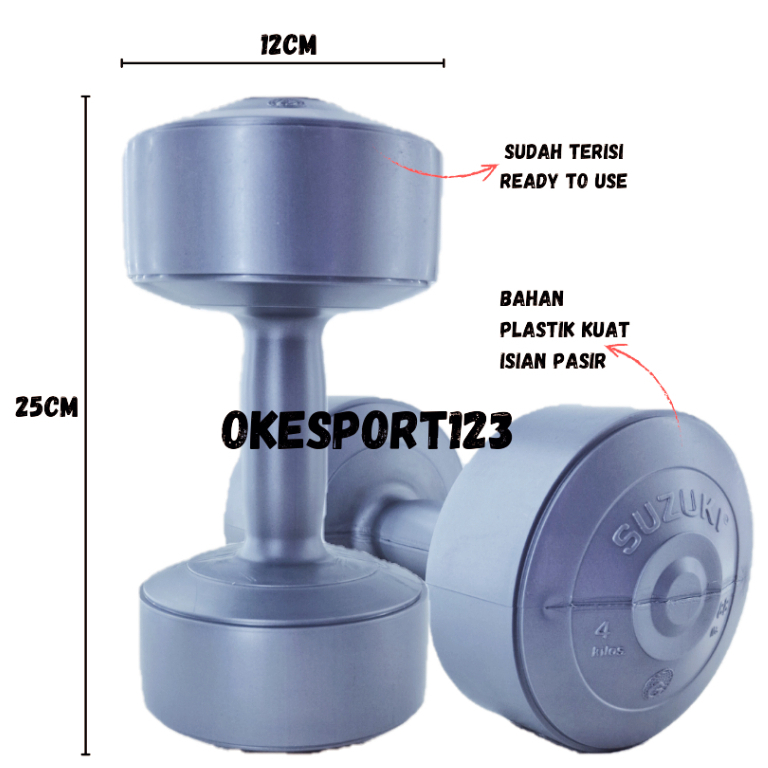 4KG DUMBELLS SUZUKI / WIN STAR / DUMBBELL / 4KG LOAD LIFT BARBEL