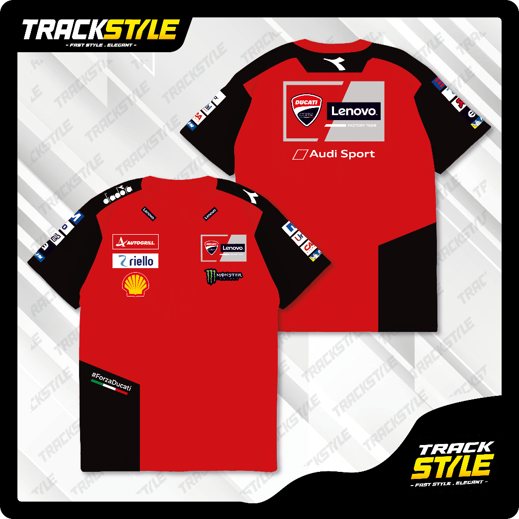 เสื้อยืด TrackStyle Ducati Lenovo Team 2025 MotoGP25 Combed 24s Racing