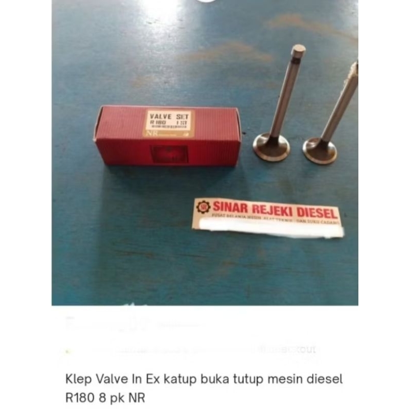 MESIN Valve In Ex Valve เครื่องยนต์ดีเซลเปิดและปิด R180 8pk