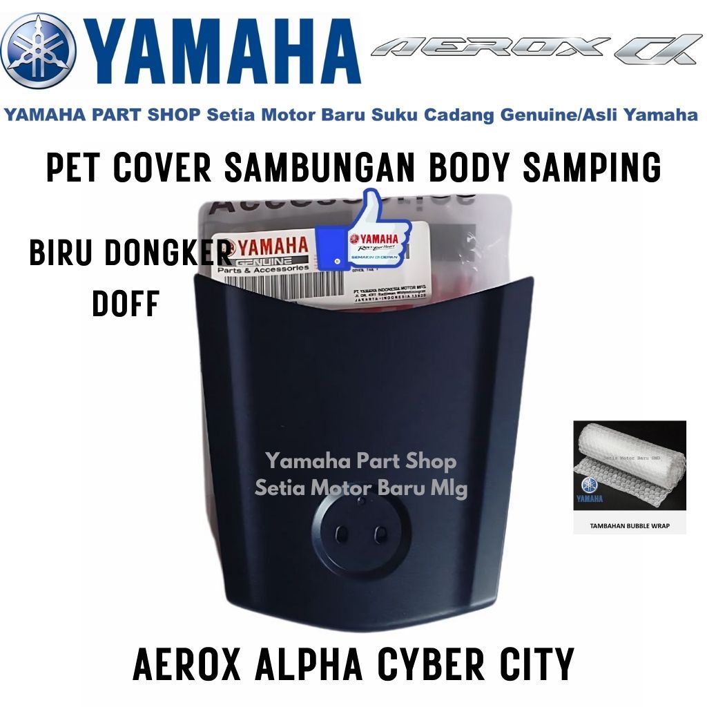 Original Yamaha Aerox Alpha Cyber City Blue Pearl Matte Dark Blue Pet Cover