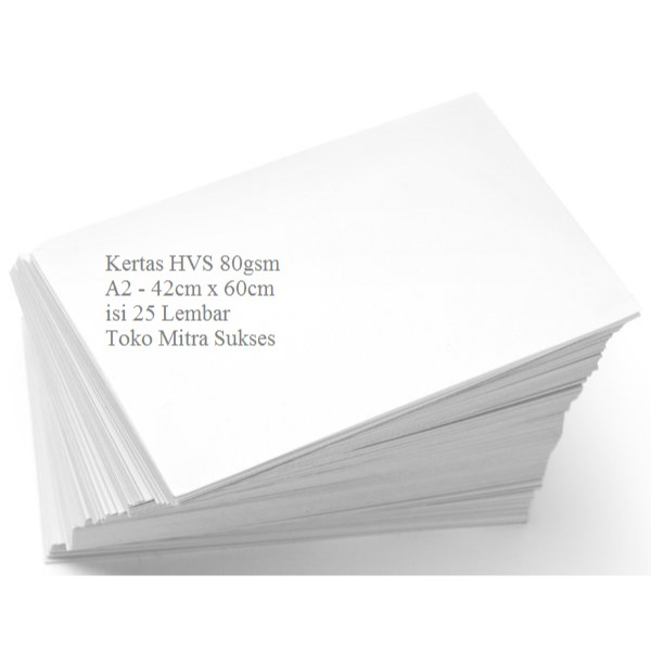 A2 กระดาษ 80 แกรม และ 100 แกรม A2 HVS - 42 ซม. x 60 ซม. บรรจุ 25 แผ่น