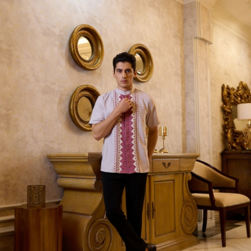 KEMEJA BIA by Zaskia Mecca - เสื้อเชิ้ตผู้ชาย Barizi - Silk Road Expedition - Almaty Edition - แถมกล