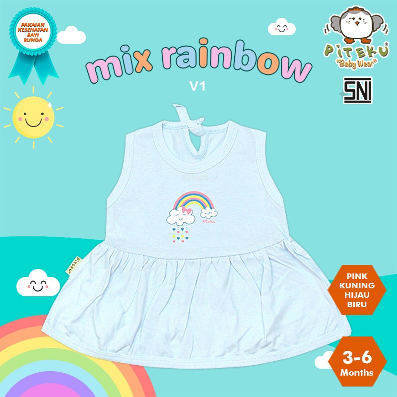 PITEKU - MIXRAINBOW DRESS สําหรับ GIRLS AGED 3 MONTHS-12 MONTHS