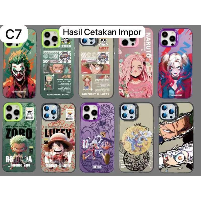 กรณี IMD PLATING ONE PIECE NARUTO ZORO LUFFY JOKER สําหรับ SAM VIVO OPPO REALME A10S A120S A11 A14 A